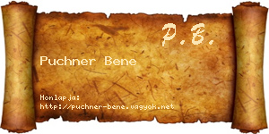 Puchner Bene névjegykártya